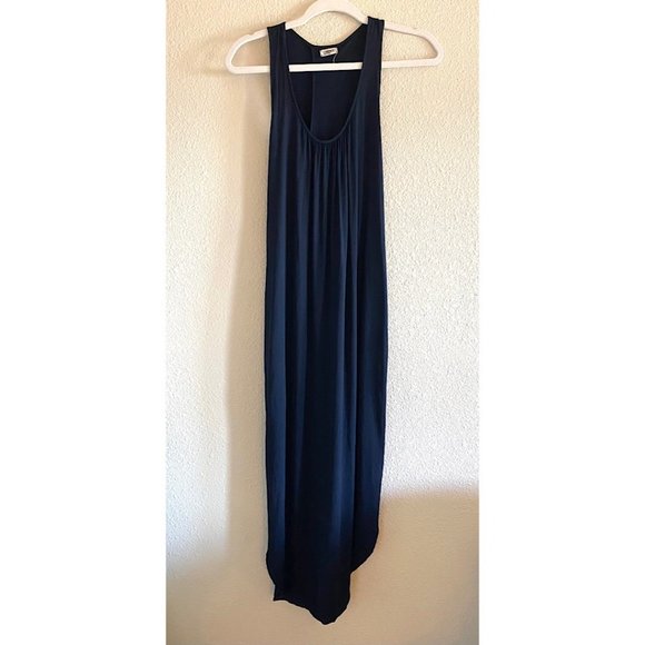 L’Agence Sleeveless Twist Back Scoop Neck Maxi Dress Navy Blue - Picture 3 of 10